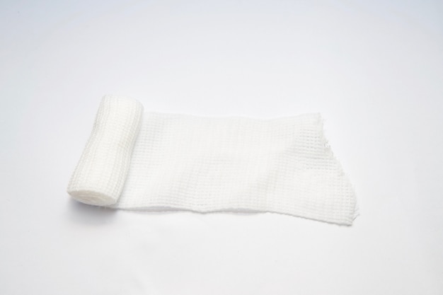 Roll gauze or bandage on isolated                               