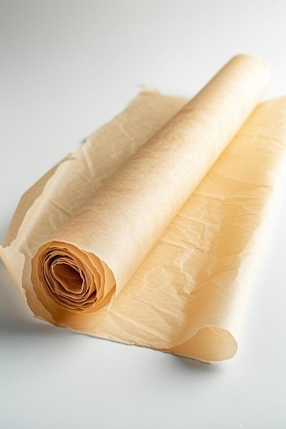 Photo a roll of parchment sitting on top of a table