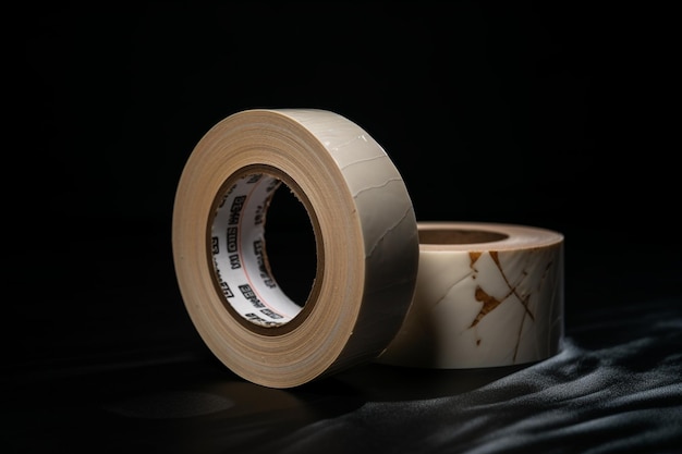 A roll of tape with the word marble on it