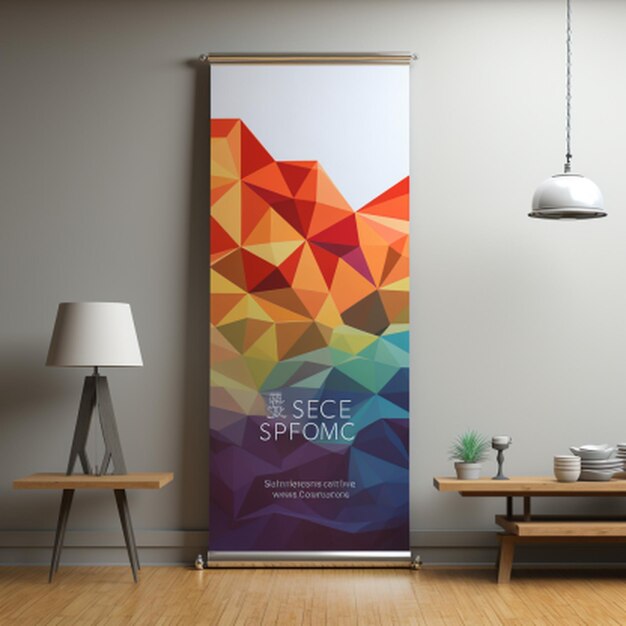 roll up banner mockup gewoon wit