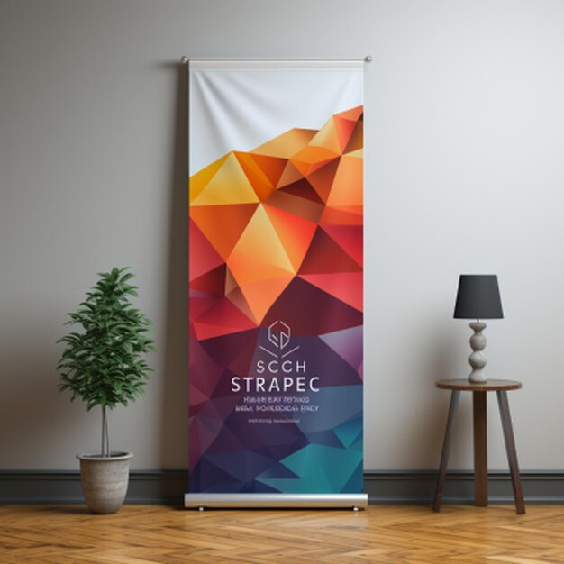 roll up banner mockup gewoon wit