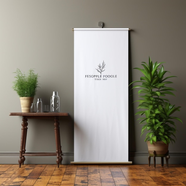 roll up banner mockup gewoon wit