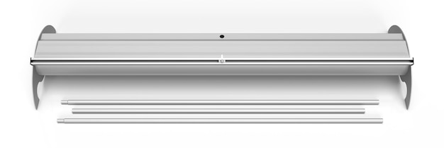 Roll up or Pull up Banner Mechanism only showing the base the extrusion and the poles of the system