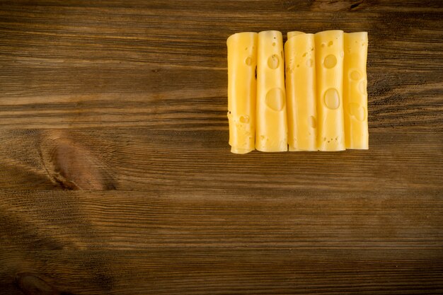 Rolled Slices of Cheese