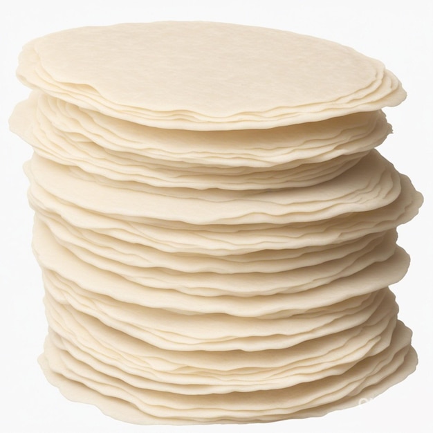 Rolled uncooked dough for indian flatbread chapati generated with ai