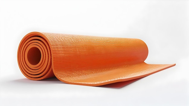 Foto icona di tappetino da yoga 3d arrotolato che simboleggia la salute, il benessere e lo stile di vita consapevole