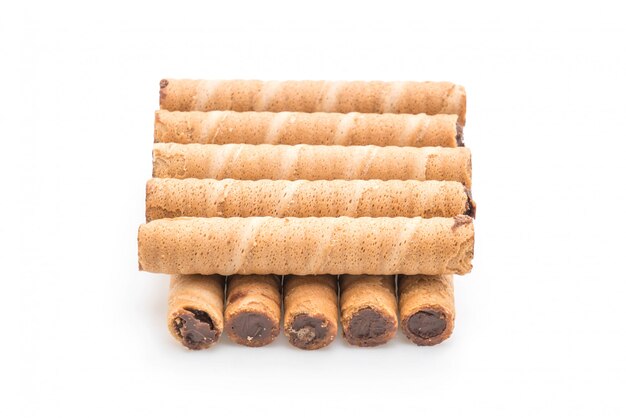 rolled wafer filled with cocoa cream