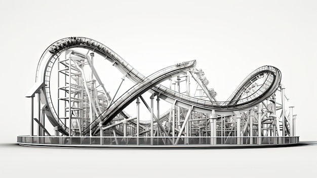 Photo roller coaster at the amusement park