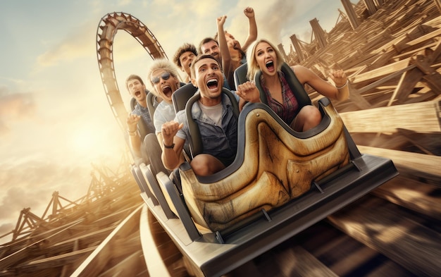 Foto roller coaster high scream machine (macchina per urlare alto)