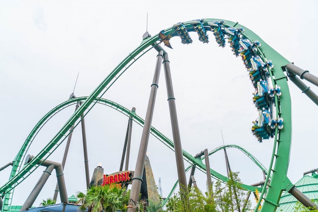  Roller coaster in Theme Park in Osaka, Japan. 