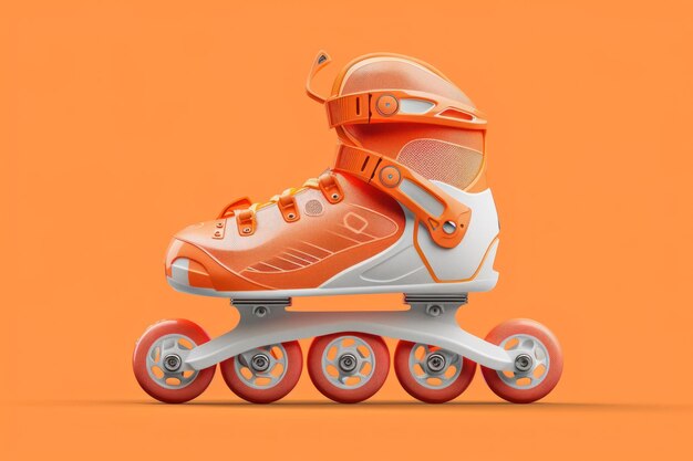 Foto roller skate geïsoleerde vaste kleur achtergrond