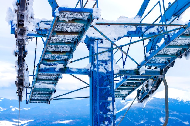 rollers and  lift tower support