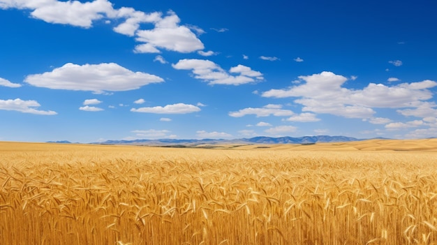 Rolling Fields of Ripened Golden Wheat