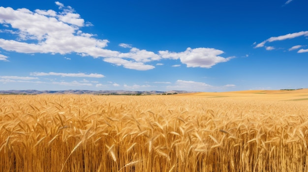 Rolling Fields of Ripened Golden Wheat