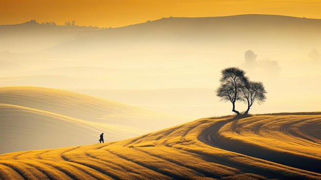 rolling hills of wheat rich textures savannah fields