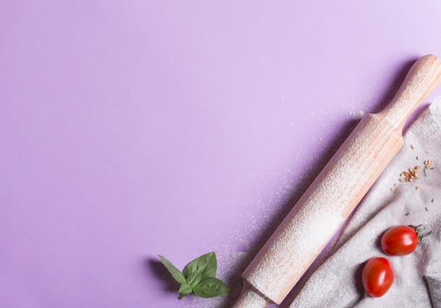 Rolling pin and ingredients