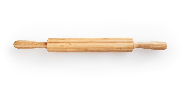 Photo rolling pin isolated on white background with clipping path