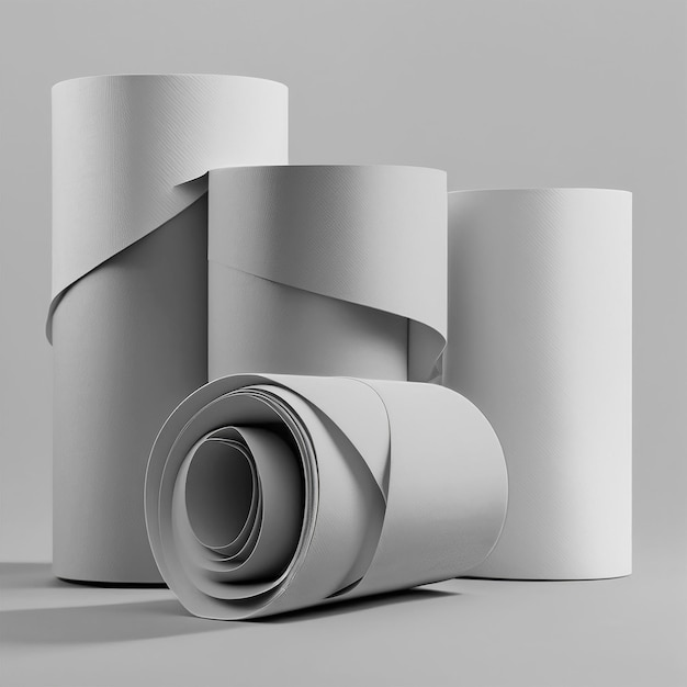 Рулоны бумажного фона из сложенных листов картона для творчества в сложенном виде