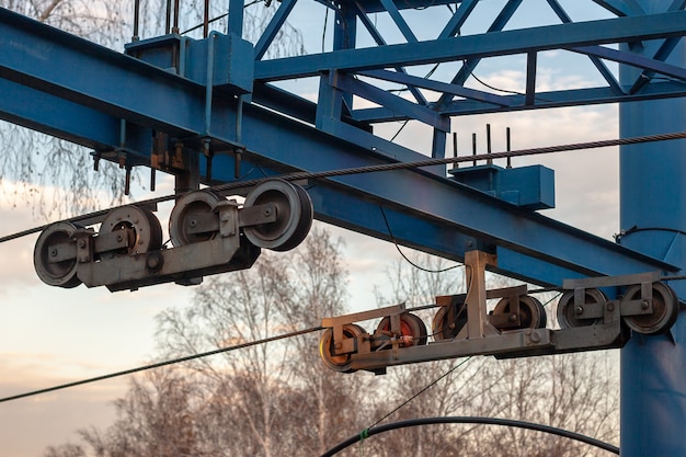 Rolsysteem met kabels voor skilift