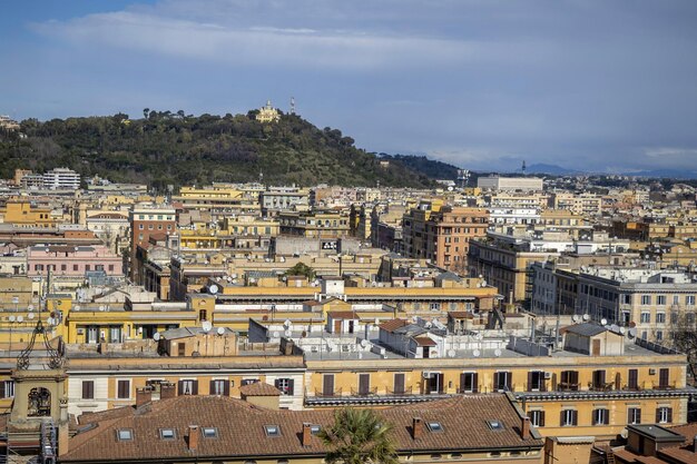 Roma aerial view cityscape from vatican museum