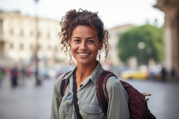 Roma tourist woman