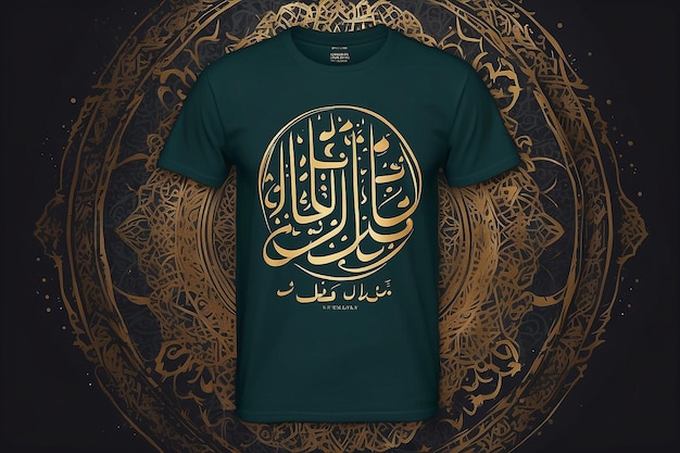 Romadan mubarak arabic calligraphy tshirt design