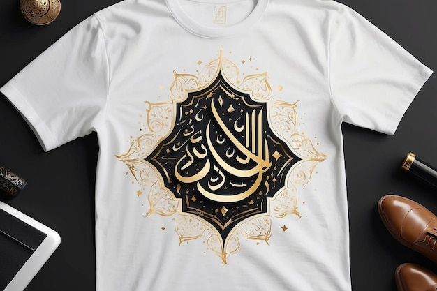 Romadan mubarak arabische kalligrafie t-shirt ontwerp