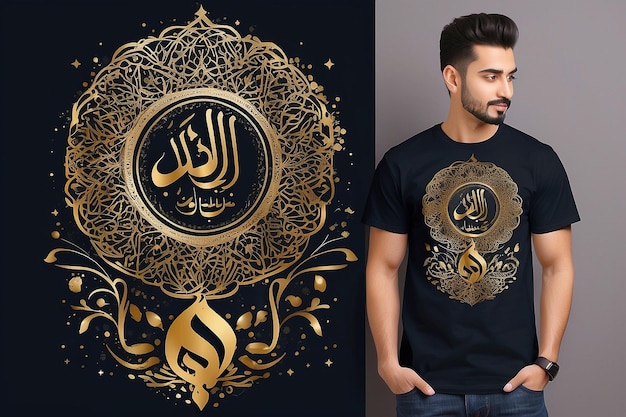 Romadan mubarak arabische kalligrafie t-shirt ontwerp