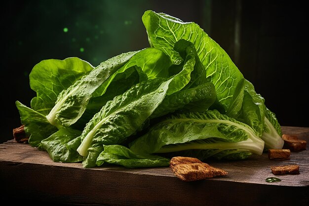 Romaine Lettuce in Sandwich Rustic Look