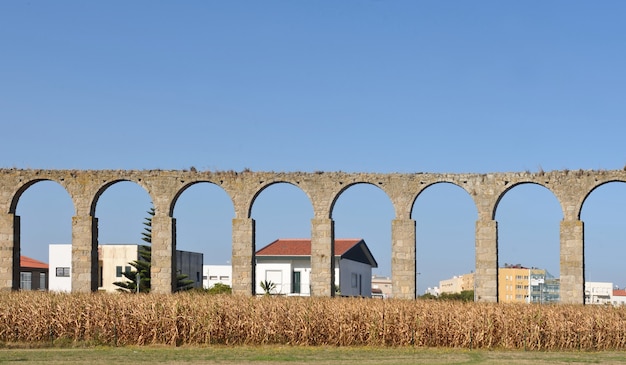 Roman aqueduct of Vila do Conde, Portugal