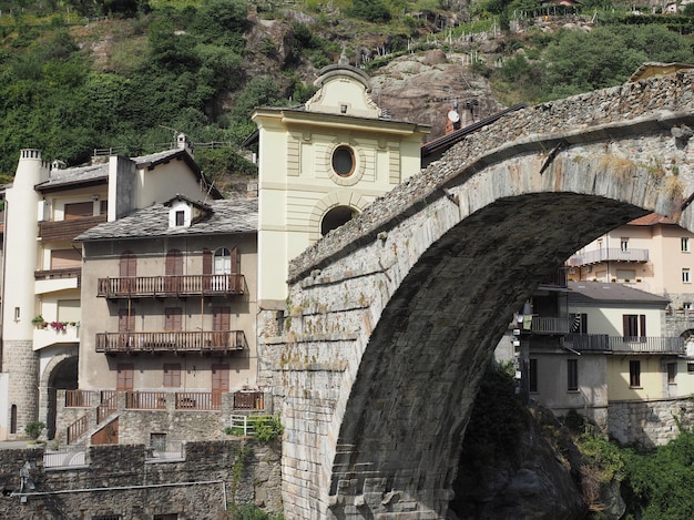 Roman bridge in Pont Saint Martin