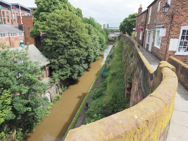 Roman city walls in Chester