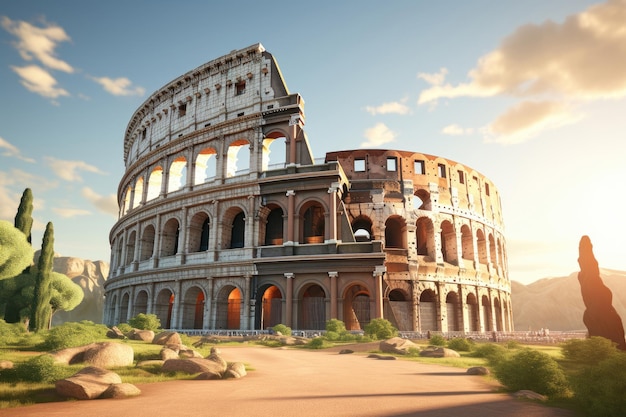 Roman colosseum illustration