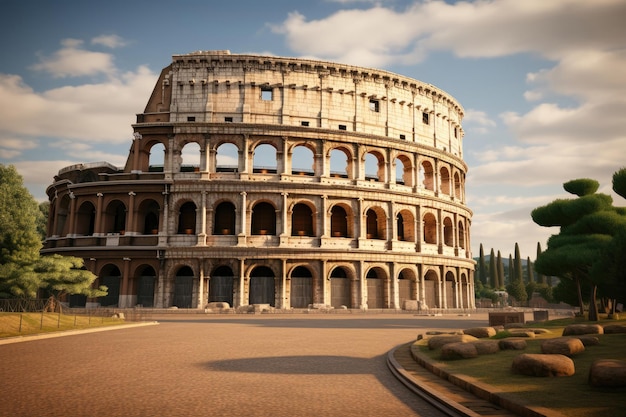 Roman colosseum illustration