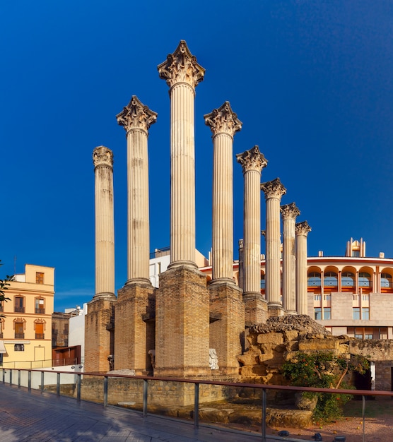 Roman columns of the temple, Cordoba, Spain