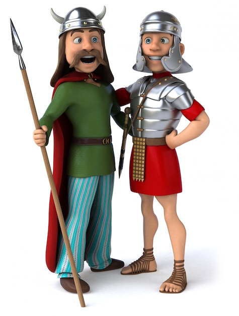 Roman and Gaul Illustration