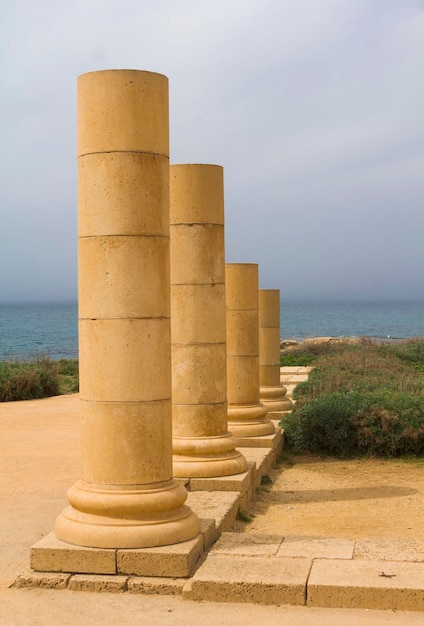 Roman pillars in Caesarea