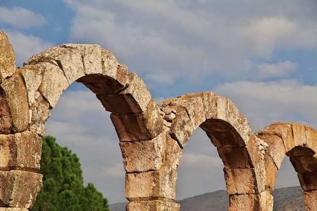 Roman ruïnes in anjar, libanon