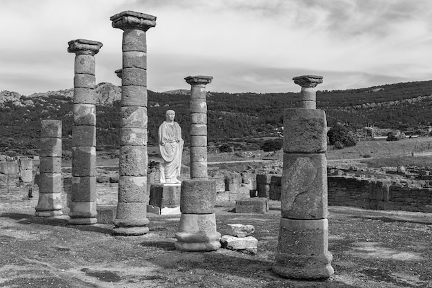 Photo roman ruins of baelo claudia, located near tarifa. cadiz spain.