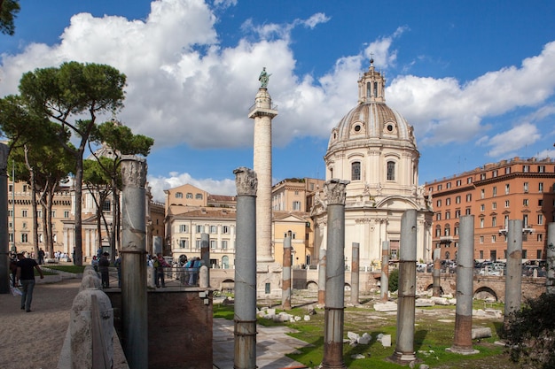 Roman ruins in Rome, Italy