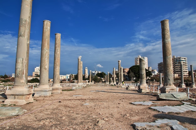 Roman ruins in Tyre Sour of Lebanon