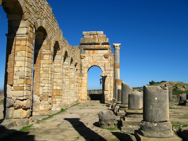 Rovine romane di volubilis marocco