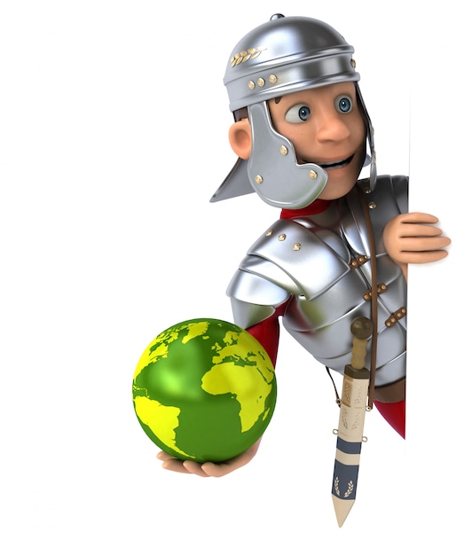 Roman soldier character isolated