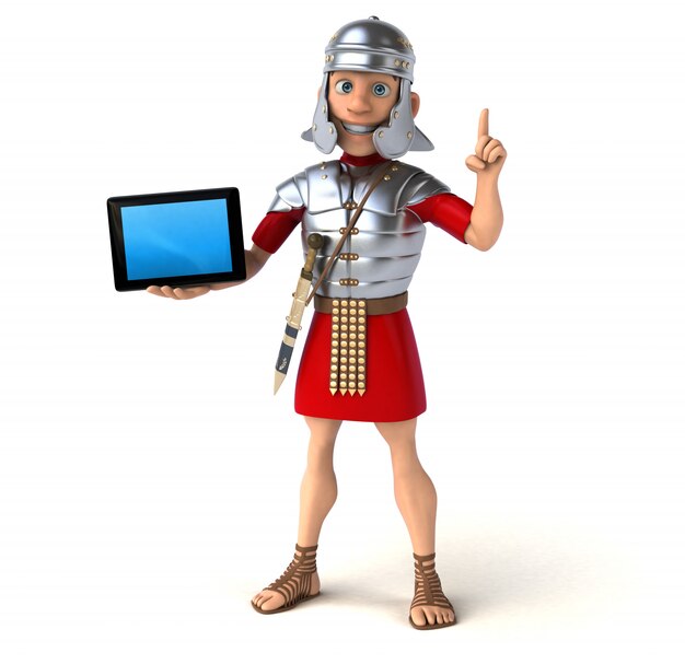 Roman soldier character isolated