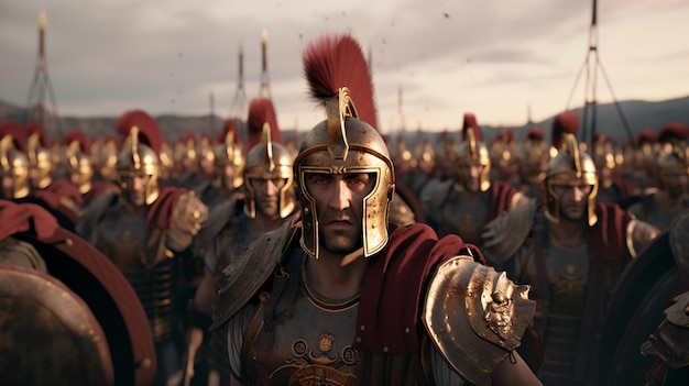 Roman soldiers in formation