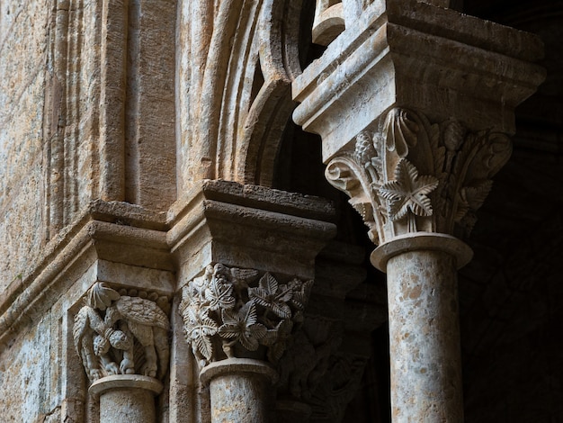 Romanesque details in the cloister at the Cathedral