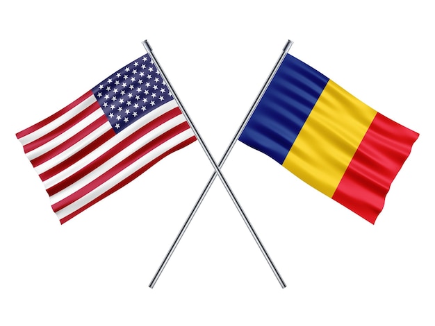 Romania Flag 3d Illustration