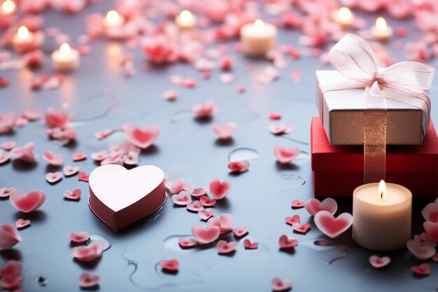 写真 ロマンチックな魅力 バレンタインデーの背景は 愛の気分を整える