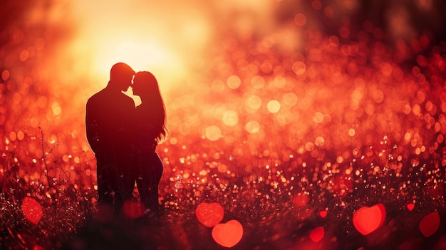 Photo romantic backdrop for expressing love and emotions