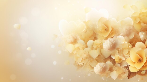 Romantic background shades of yellow